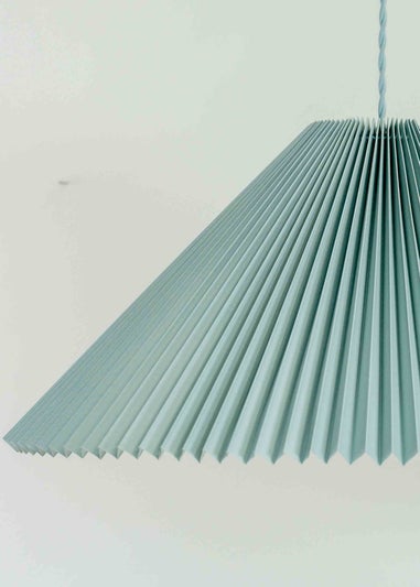 ValueLights Akira Blue Pendant Light with Blue Tapered Shade (113cm x 53cm x 53cm)