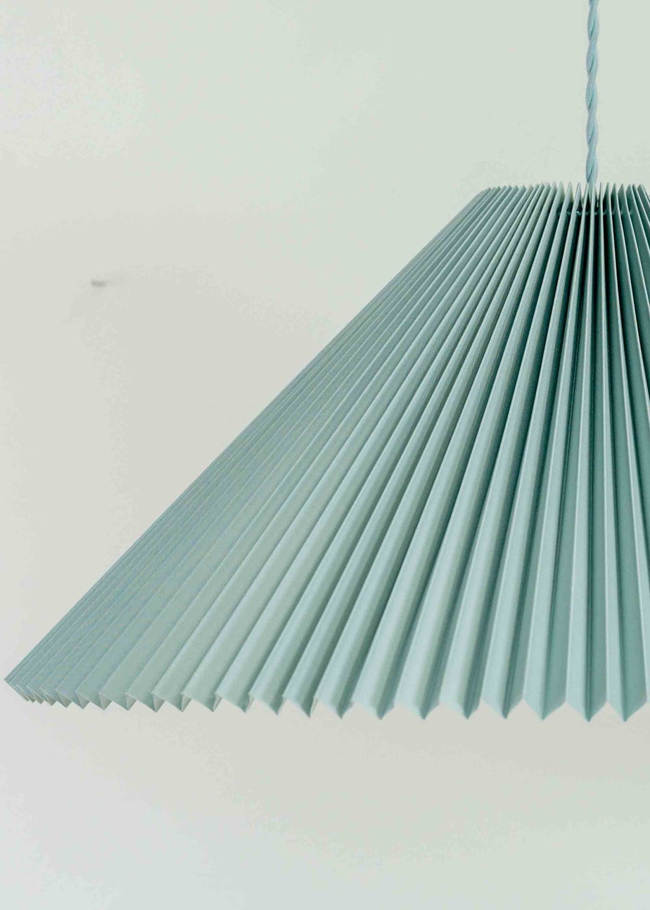 ValueLights Akira Blue Pendant Light with Blue Tapered Shade (113cm x 53cm x 53cm)