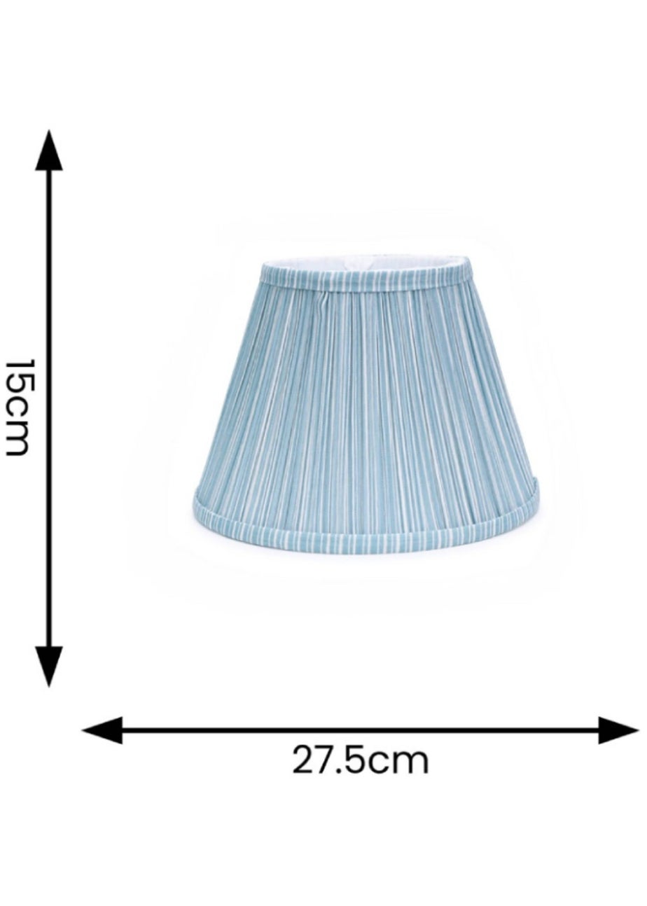 ValueLights Small Laurenne Fabric Blue Tapered Ceiling Pendant Shade (15cm x 27.5cm x 27.5cm)