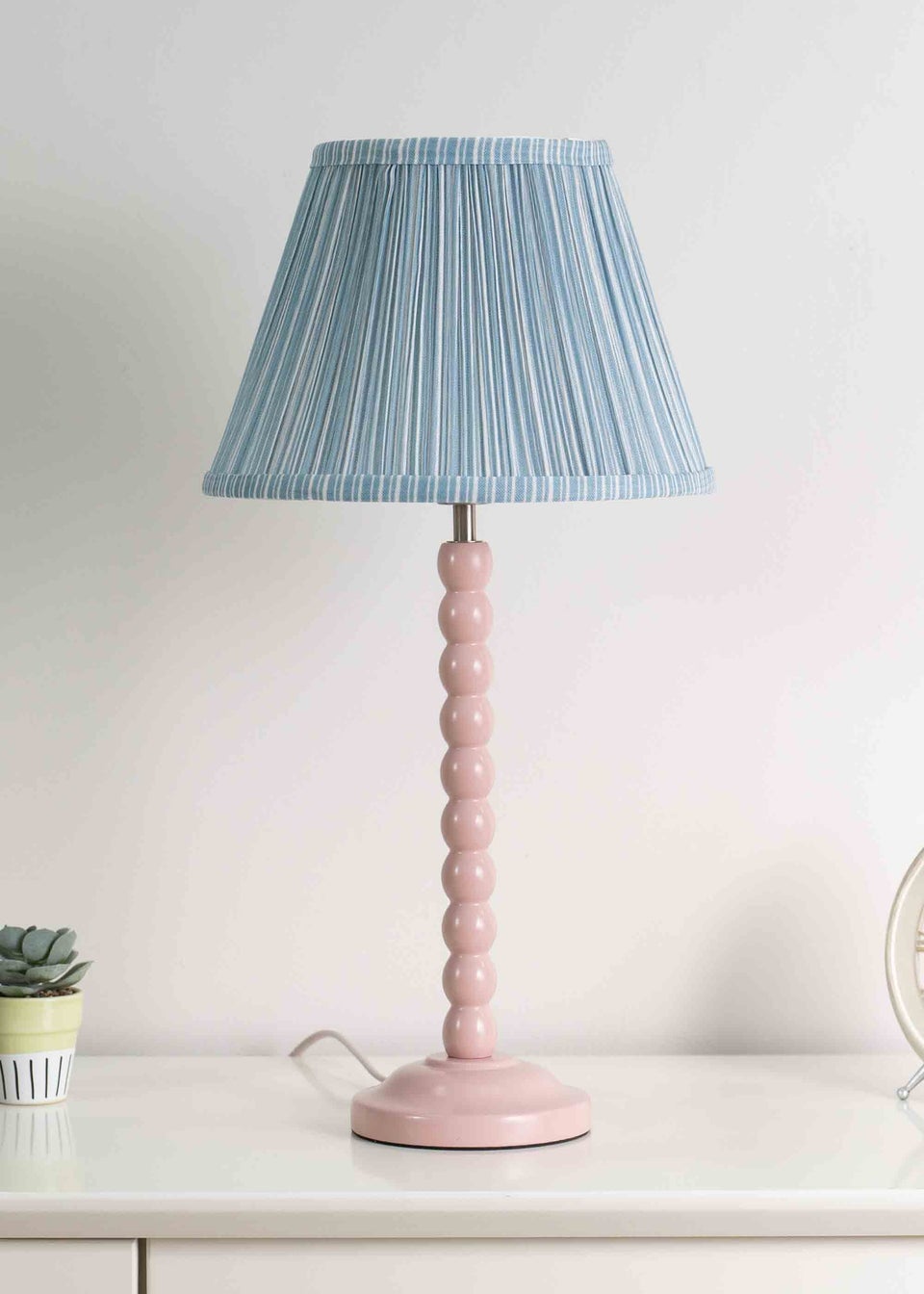 ValueLights Small Laurenne Fabric Blue Tapered Ceiling Pendant Shade (15cm x 27.5cm x 27.5cm)