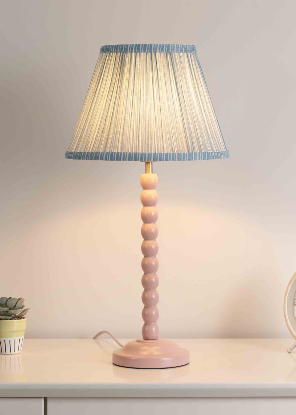 ValueLights Small Laurenne Fabric Blue Tapered Ceiling Pendant Shade (15cm x 27.5cm x 27.5cm)