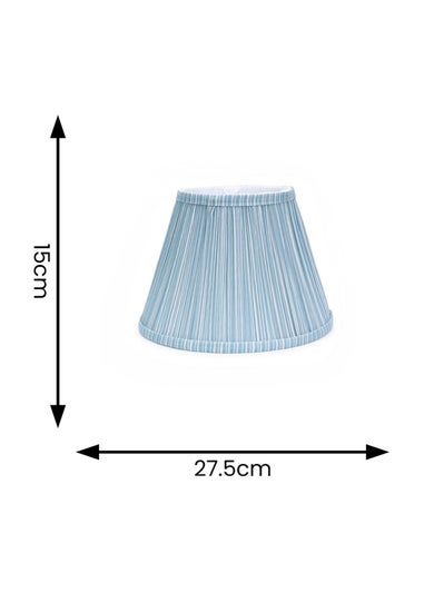 ValueLights Small Laurenne Fabric Blue Tapered Ceiling Pendant Shade (15cm x 27.5cm x 27.5cm)