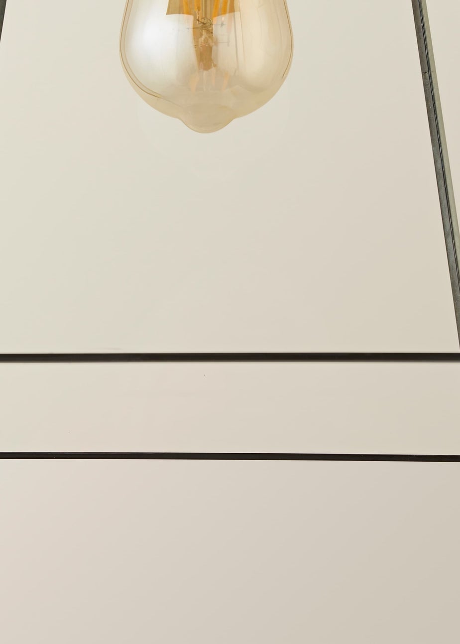 ValueLights Susie Glass Black Easy Fit Ceiling Lampshade