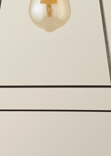 ValueLights Susie Glass Black Easy Fit Ceiling Lampshade