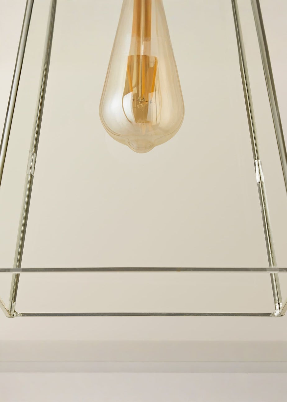 ValueLights Susie Glass Chrome Easy Fit Ceiling Lampshade