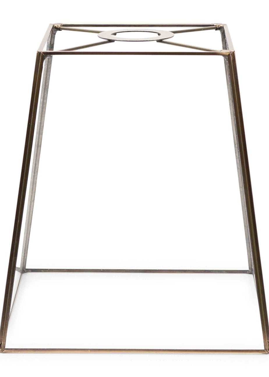 ValueLights Susie Glass Clear and Antique Brass Square Ceiling Pendant Shade