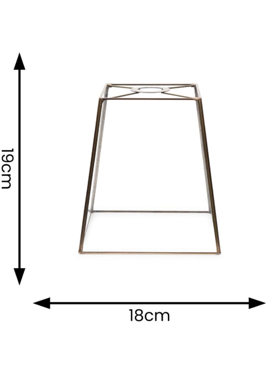 ValueLights Susie Glass Clear and Antique Brass Square Ceiling Pendant Shade