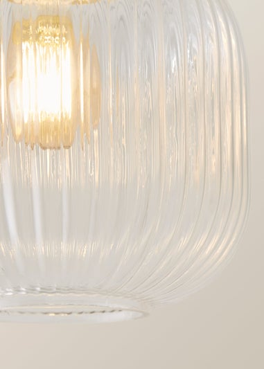ValueLights Calpe Gold Wall Light with White Oval Shade