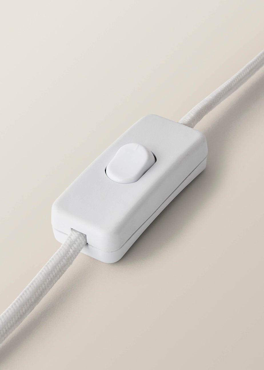 ValueLights Cady Cement Effect Natural Table Lamp with Small Drum Shade