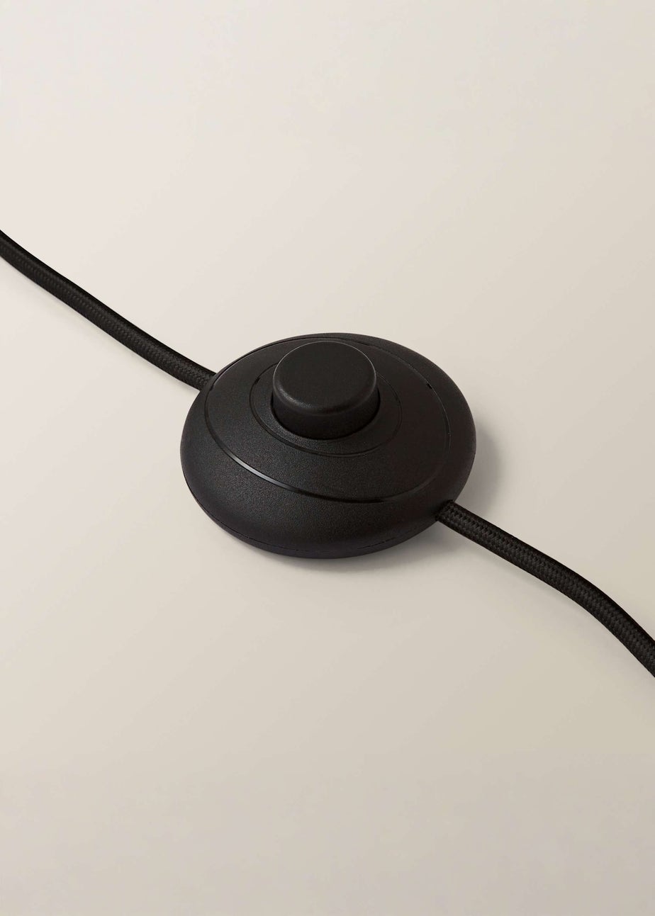 ValueLights Jas  Black Floor Lamp with White Globe Shade (159cm x 31cm x 31cm)