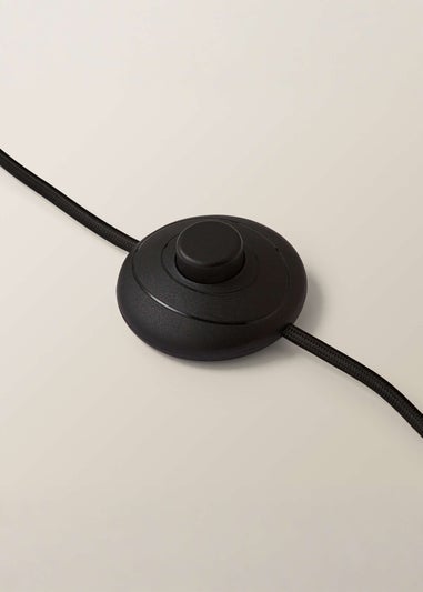 ValueLights Jas  Black Floor Lamp with White Globe Shade (159cm x 31cm x 31cm)