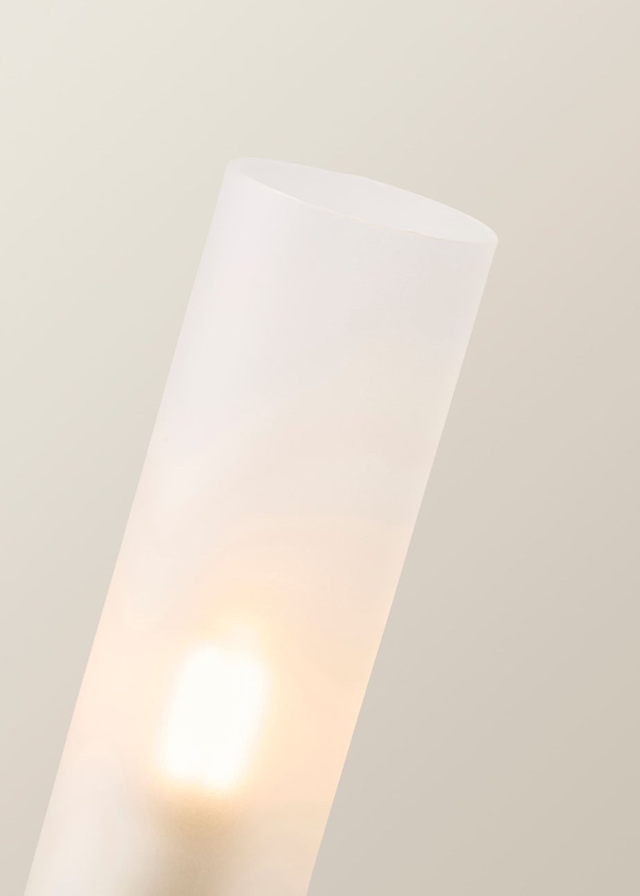 ValueLights Maya Black Wall Light with White Drum Shade (42cm x 27cm x 5.5cm)