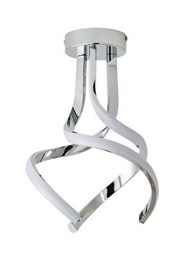 ValueLights Infinity Silver Ceiling Light with Integrated LED