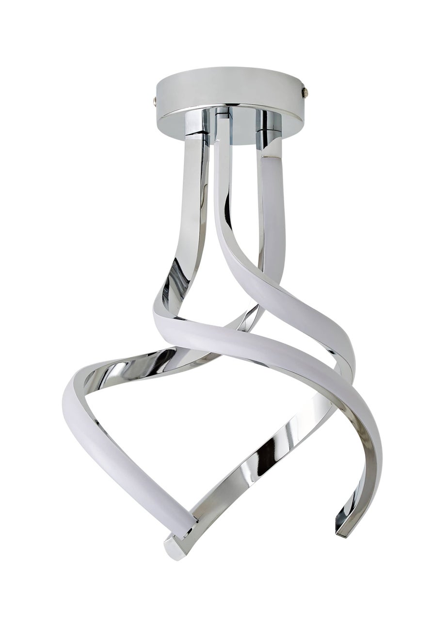 ValueLights Infinity Silver Ceiling Light with Integrated LED