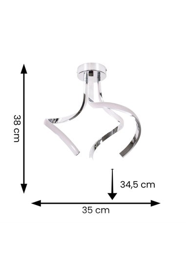 ValueLights Infinity Silver Ceiling Light with Integrated LED