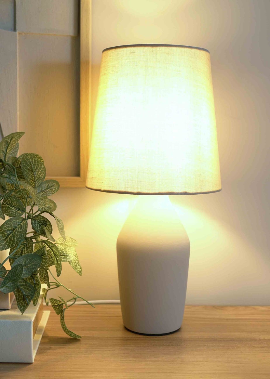 ValueLights Arlo Matte Brown Table Lamp with Brown Tapered Shade