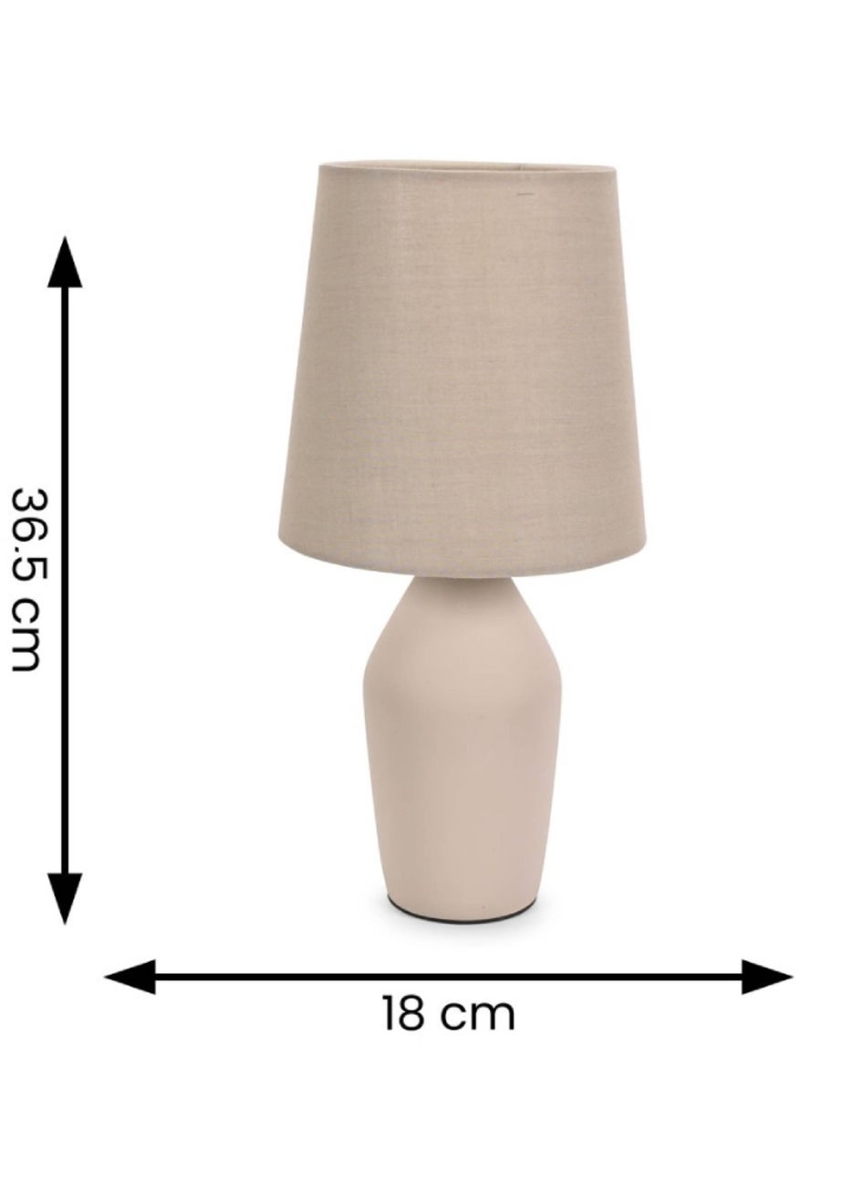 ValueLights Arlo Matte Brown Table Lamp with Brown Tapered Shade