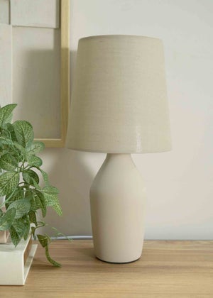 ValueLights Arlo Matte Brown Table Lamp with Brown Tapered Shade