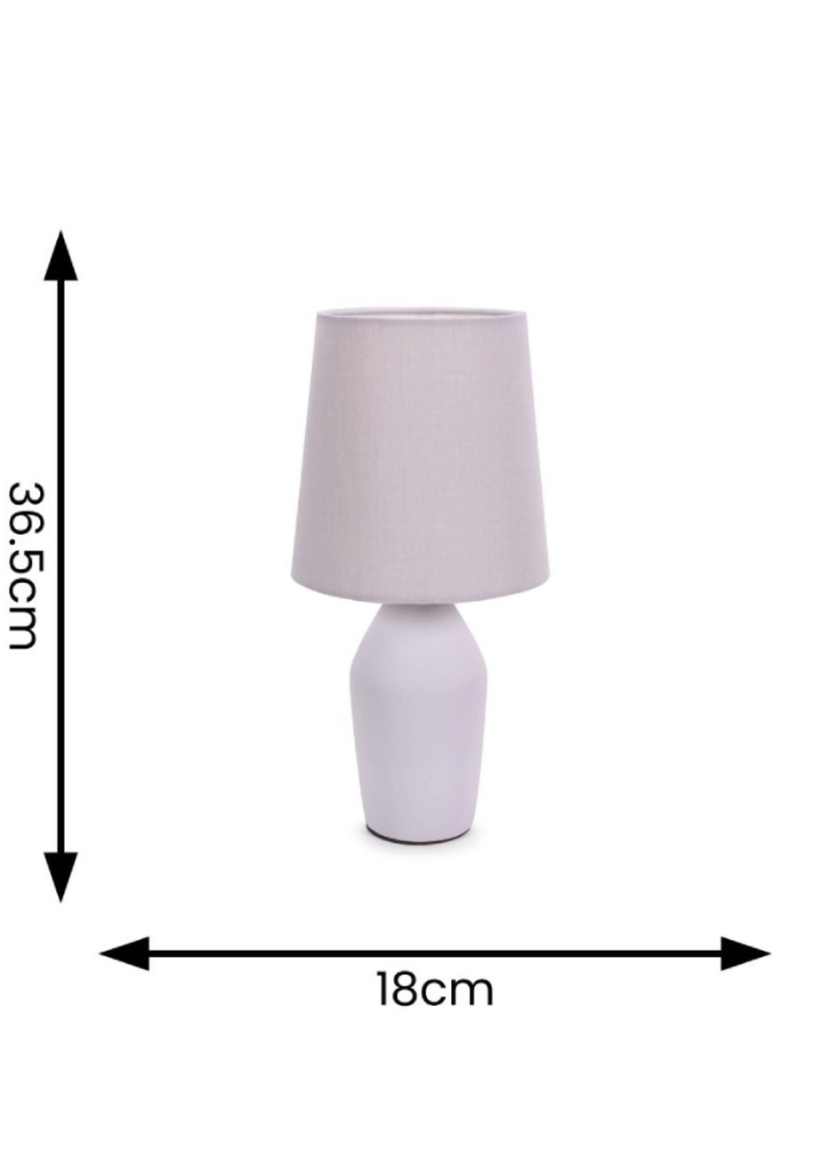 ValueLights Arlo Matte Purple Table Lamp with Purple Tapered Shade