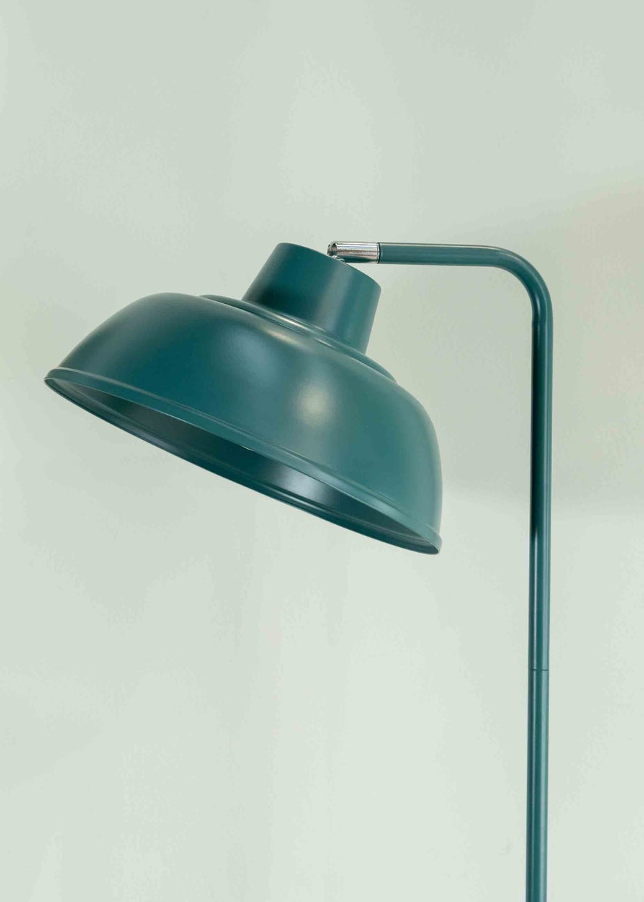 ValueLights Morris Matte Teal Floor Lamp with Teal Dome Shade