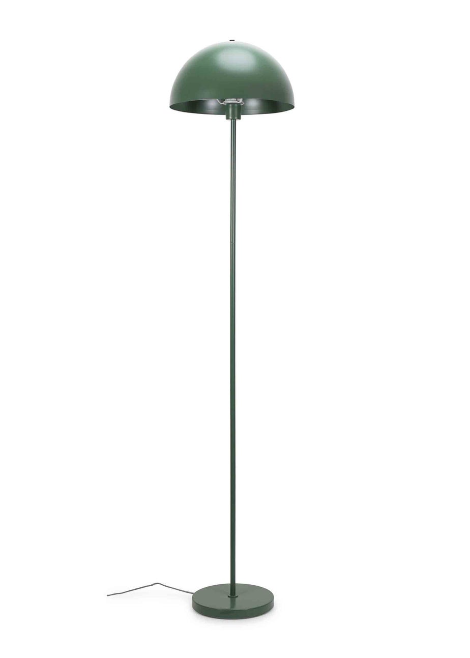 ValueLights Stassi Matte Green Floor Lamp with Green Dome Shade