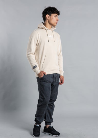 Tokyo Laundry Stone Raised Rubber Print Hoody with Drawcord