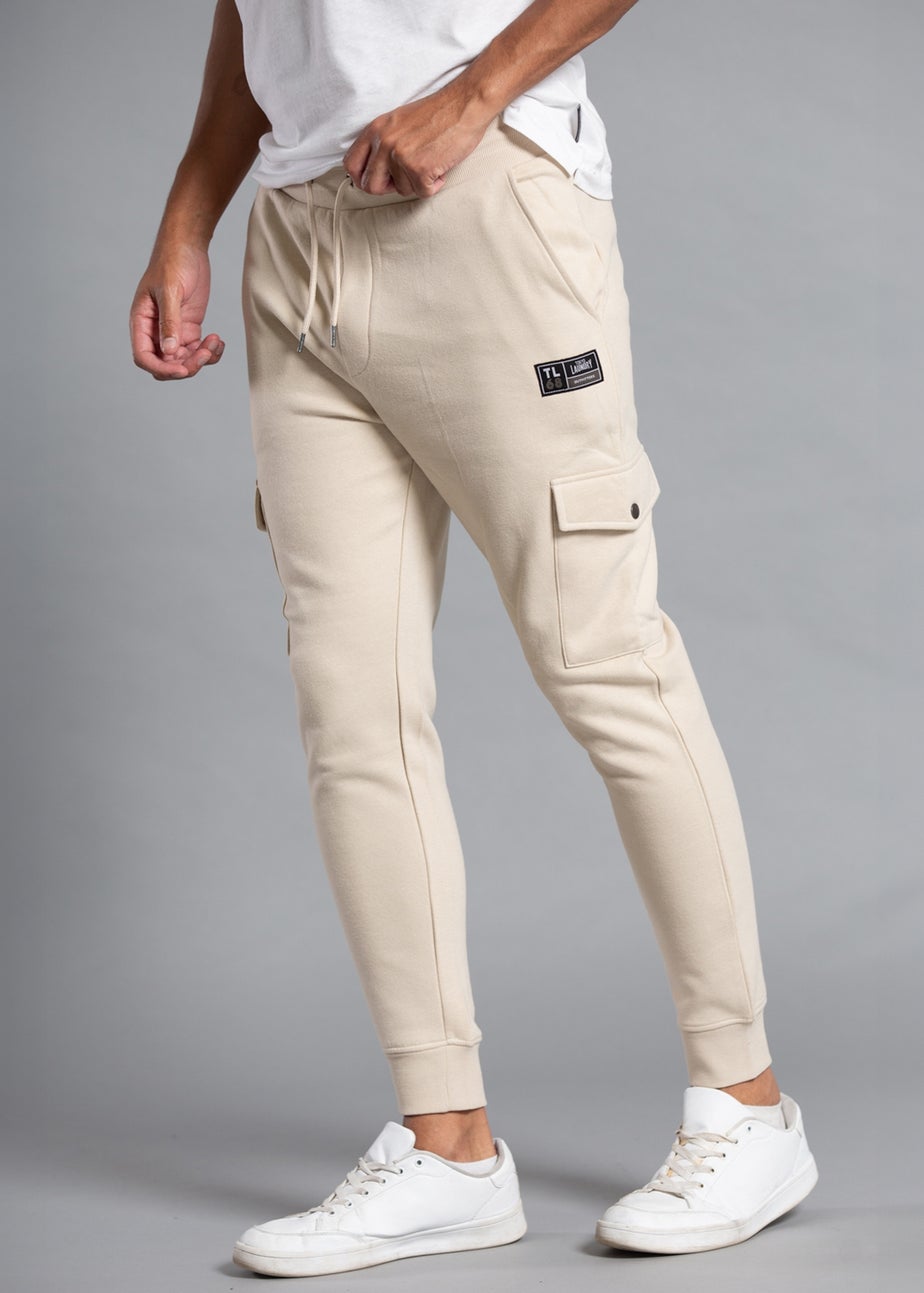 Tokyo Laundry Stone Cotton Blend Joggers with Cargo-Style Pockets