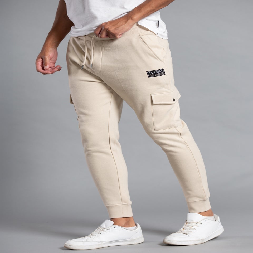 Tokyo Laundry Stone Cotton Blend Joggers with Cargo-Style Pockets