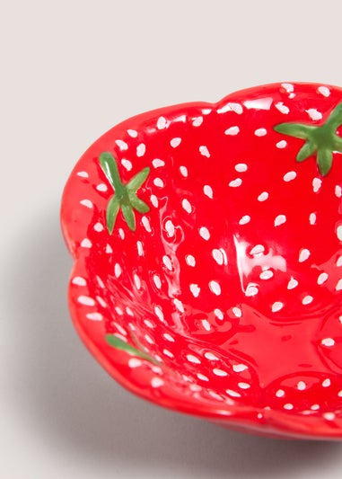 Red Strawberry Ceramic Bowl