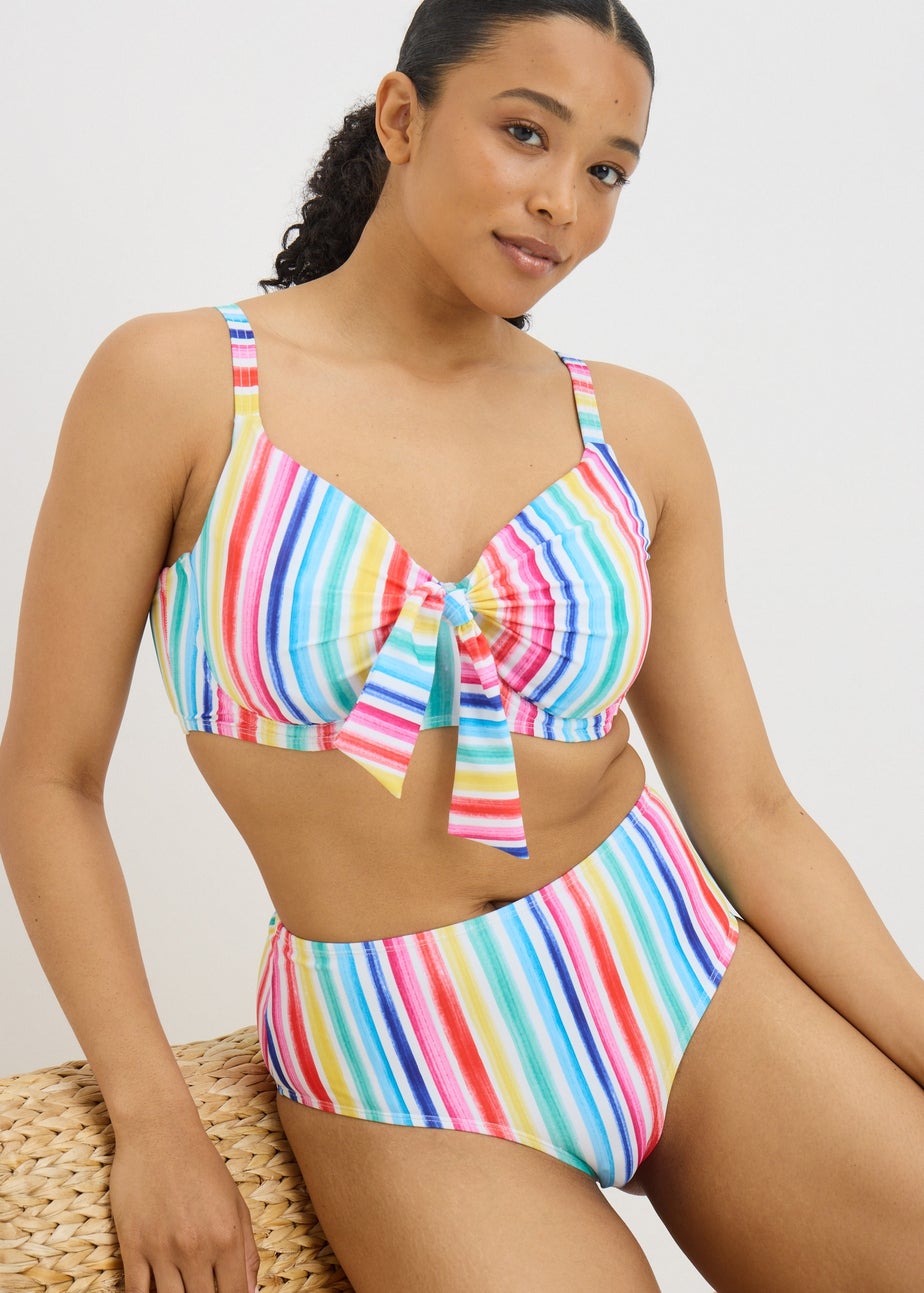 DD+ Multicolour Stripe Bikini Bottoms