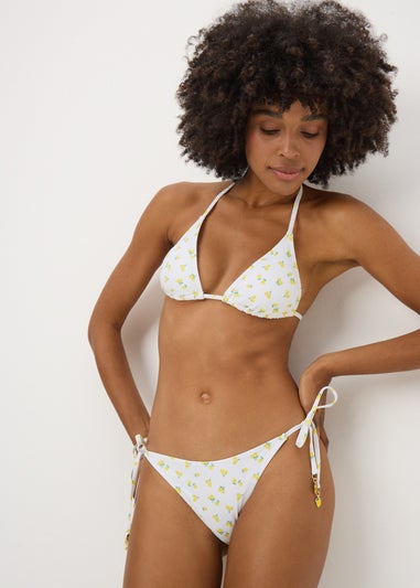 White Lemon Triangle Bikini Bottoms
