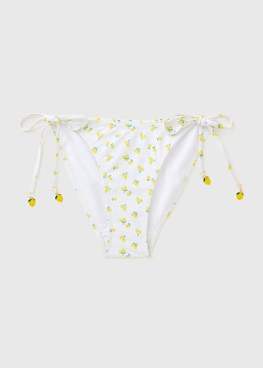 White Lemon Triangle Bikini Bottoms
