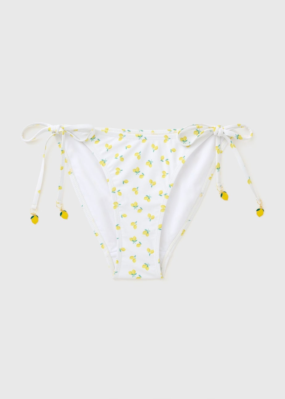 White Lemon Triangle Bikini Bottoms