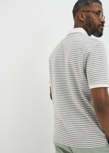 Lincoln Grey Stripe Polo Shirt