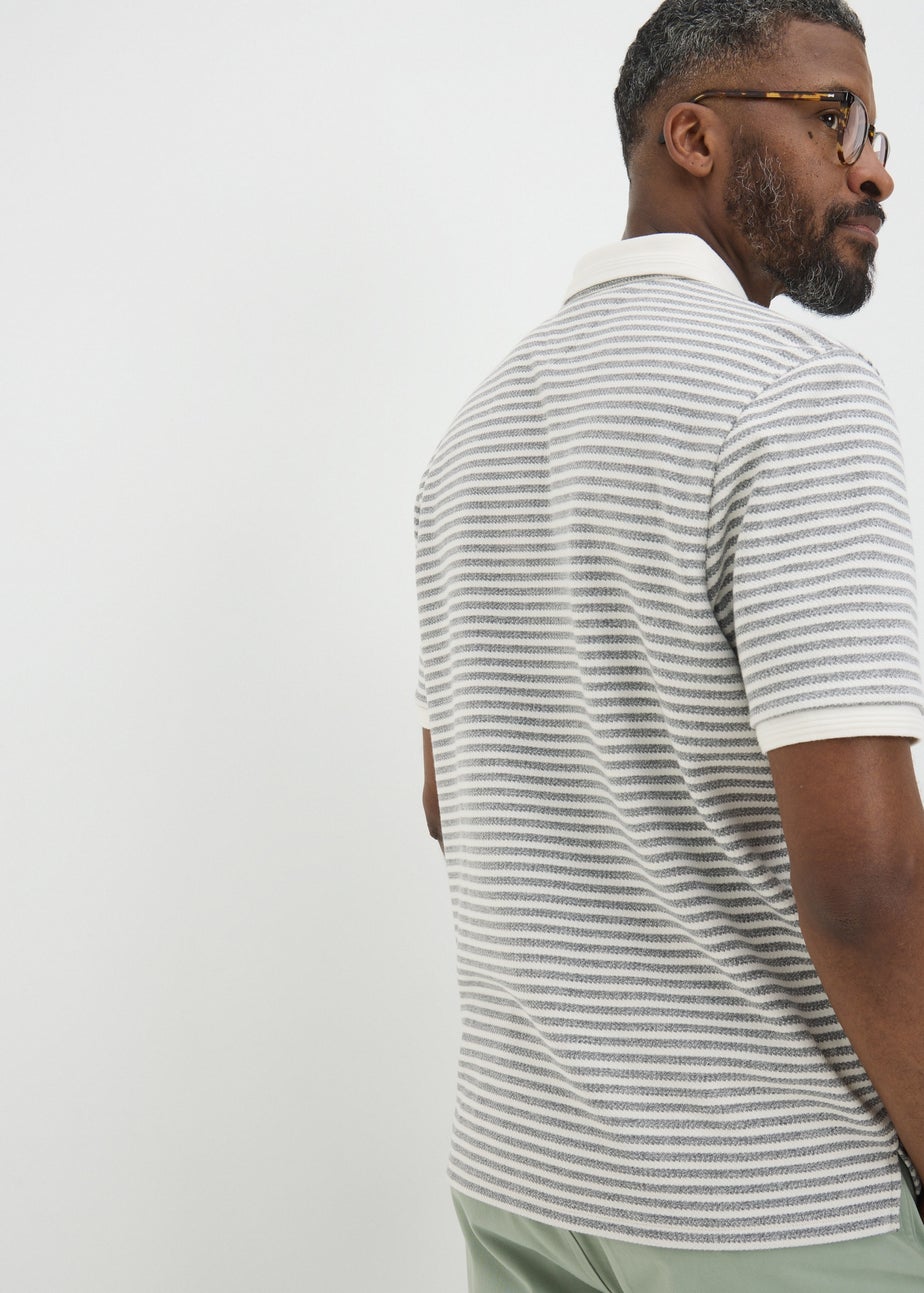 Lincoln Grey Stripe Polo Shirt