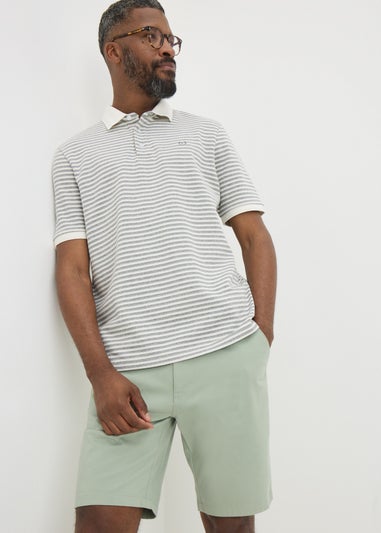 Lincoln Grey Stripe Polo Shirt