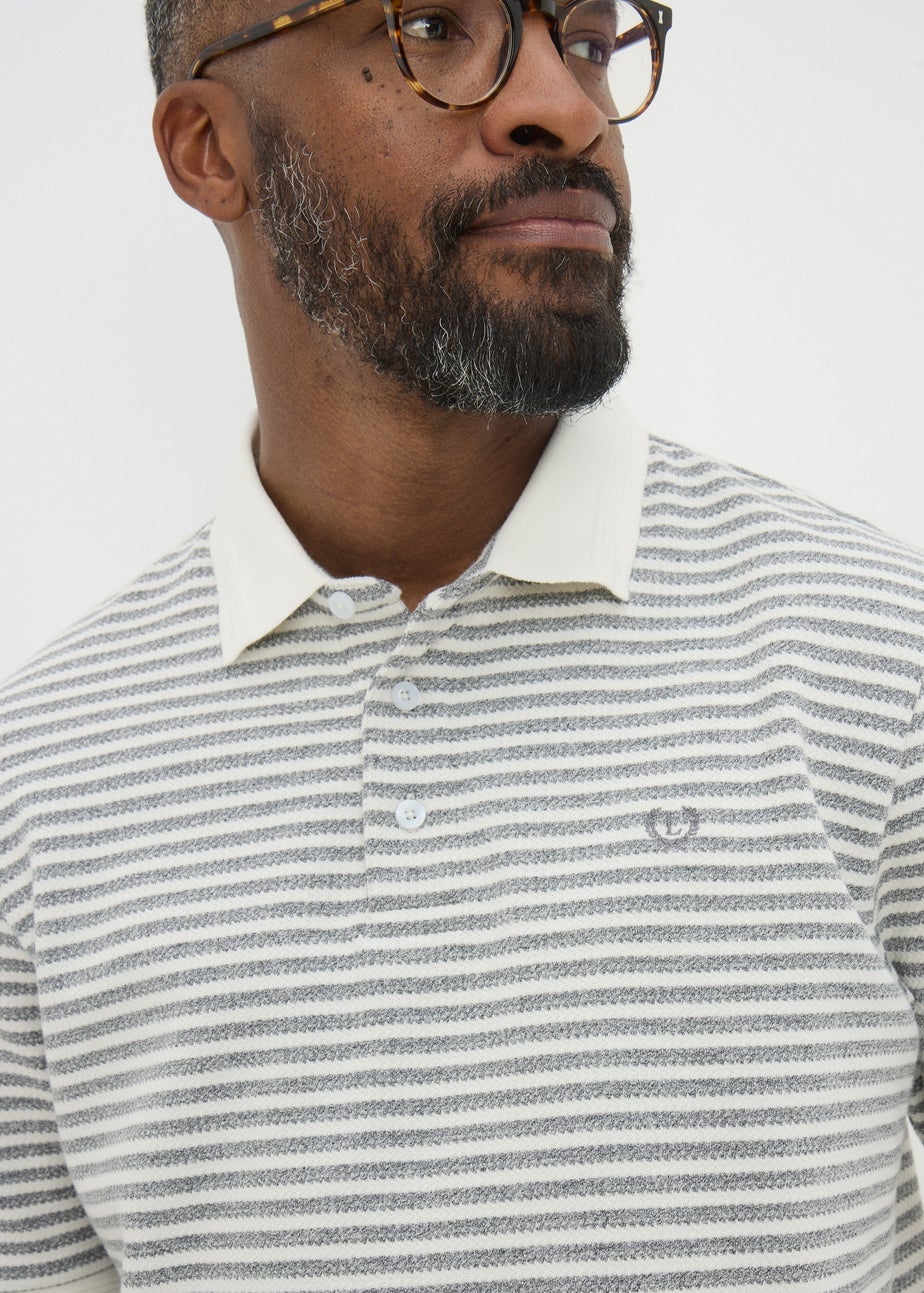 Lincoln Grey Stripe Polo Shirt