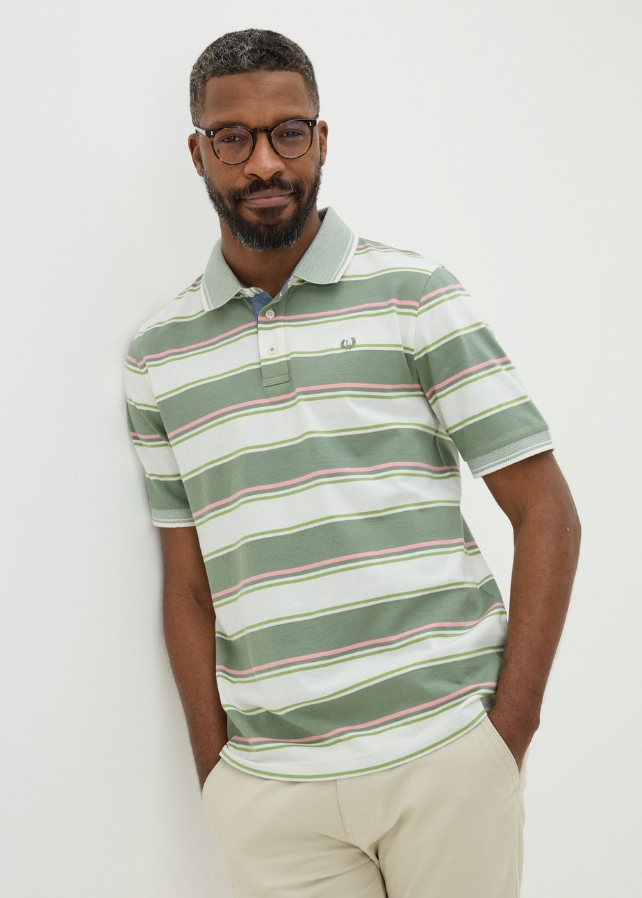 Lincoln Sage Stripe Polo Shirt