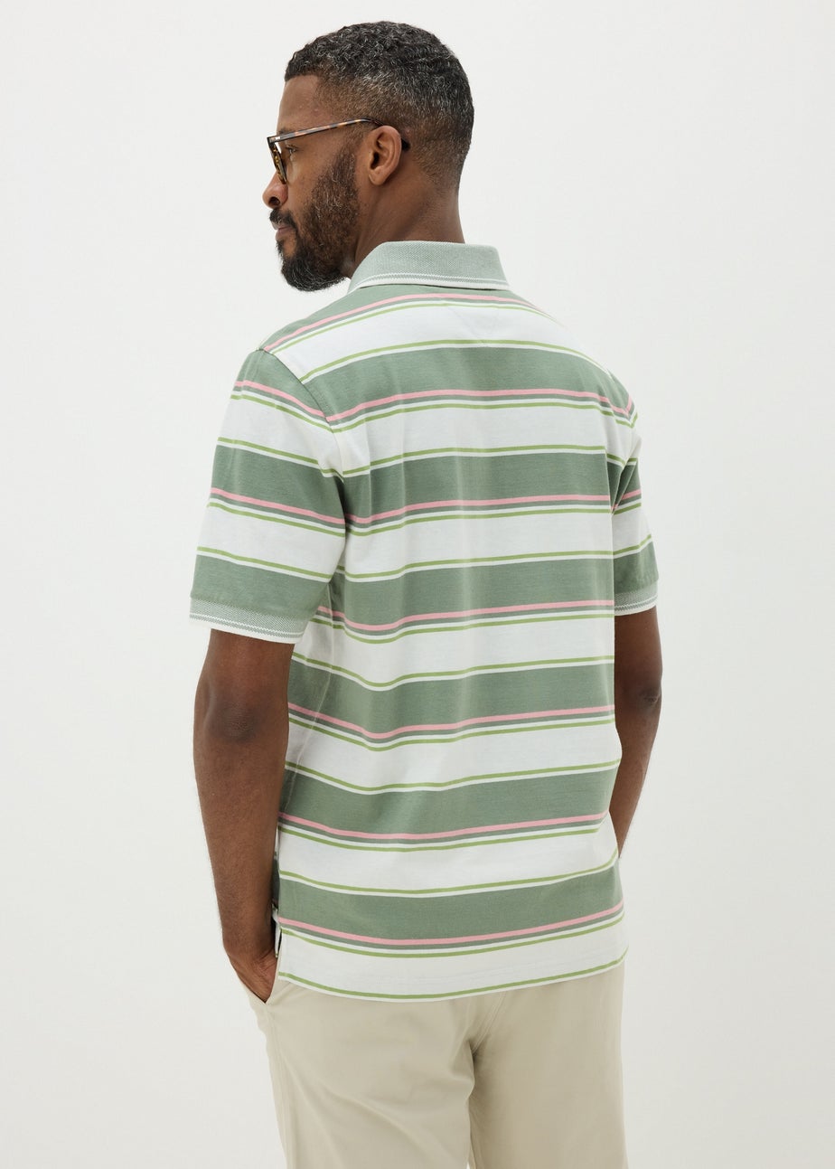 Lincoln Sage Stripe Polo Shirt