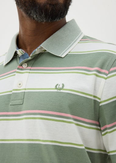 Lincoln Sage Stripe Polo Shirt