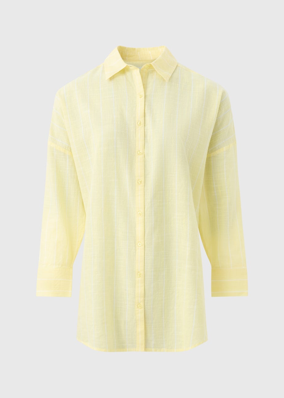 Yellow Striped Beach Shirt
