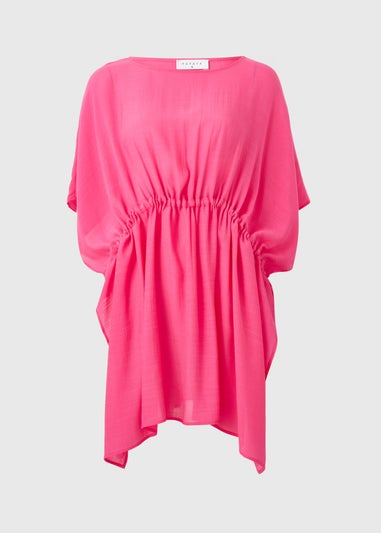 Pink Tie Waist Kaftan