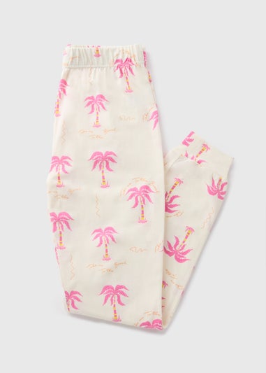 Cream Palm Tree Pyjama Bottoms