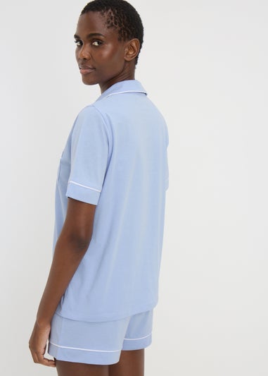 Blue Jersey Short Pyjama Set