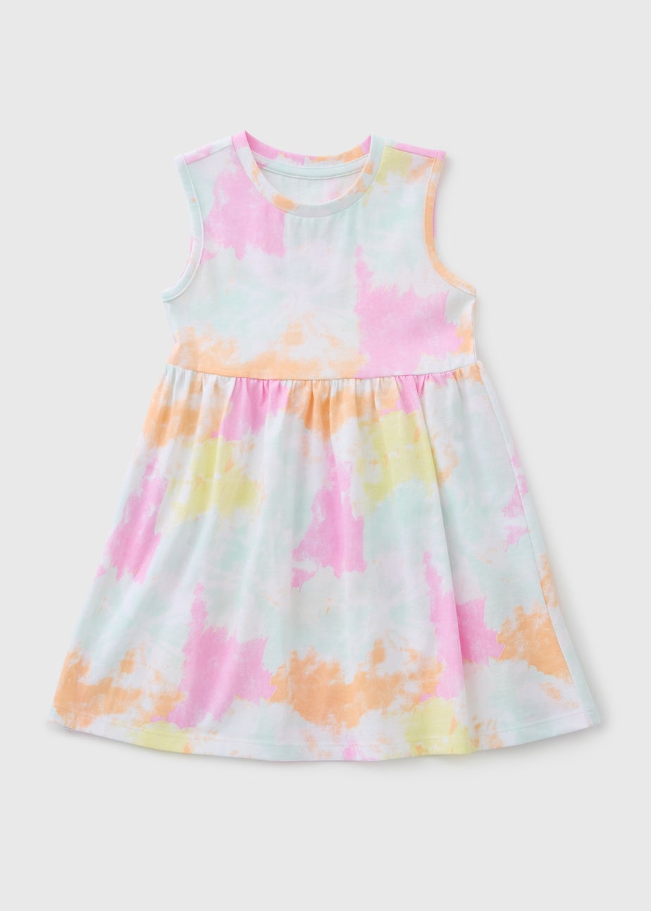 Girls Multicolour Tie Dye Dress (1-7yrs)
