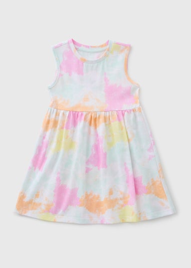 Girls Multicolour Tie Dye Dress (1-7yrs)