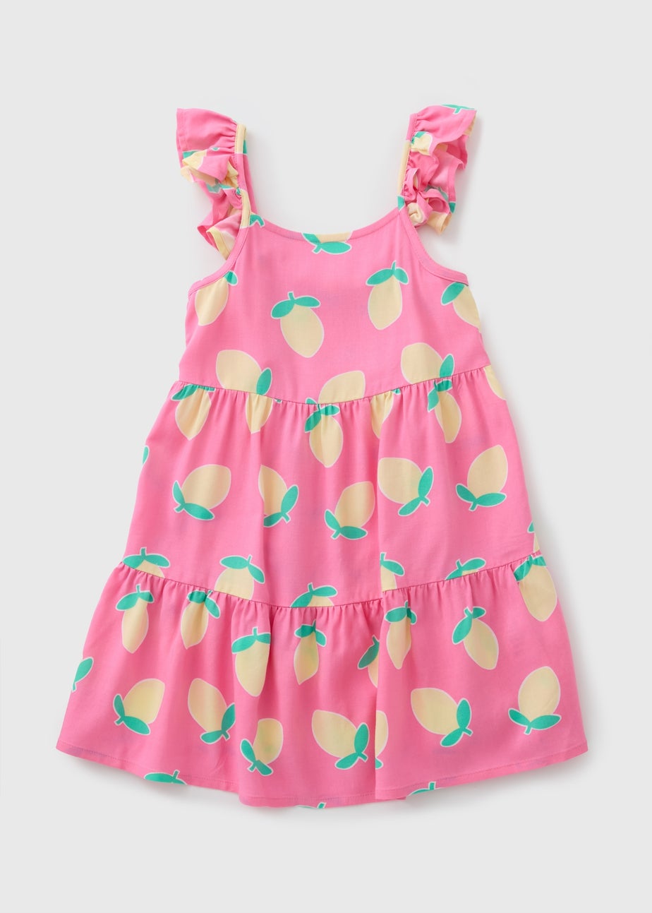 Girls Pink Lemon Dress (1-7yrs)