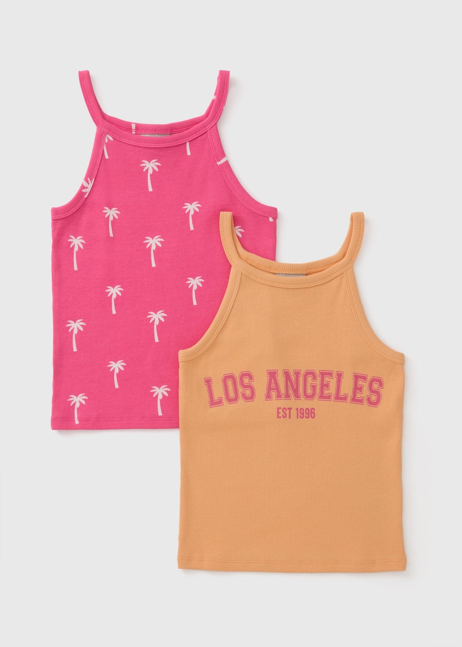 2 Pack Girls Pink Holiday Vests (7-15yrs)
