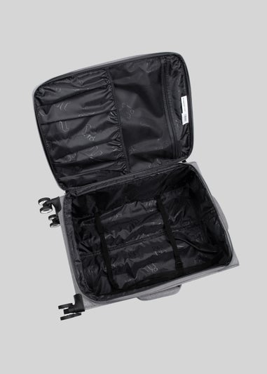IT Luggage Grey Eco Soft Suitcase