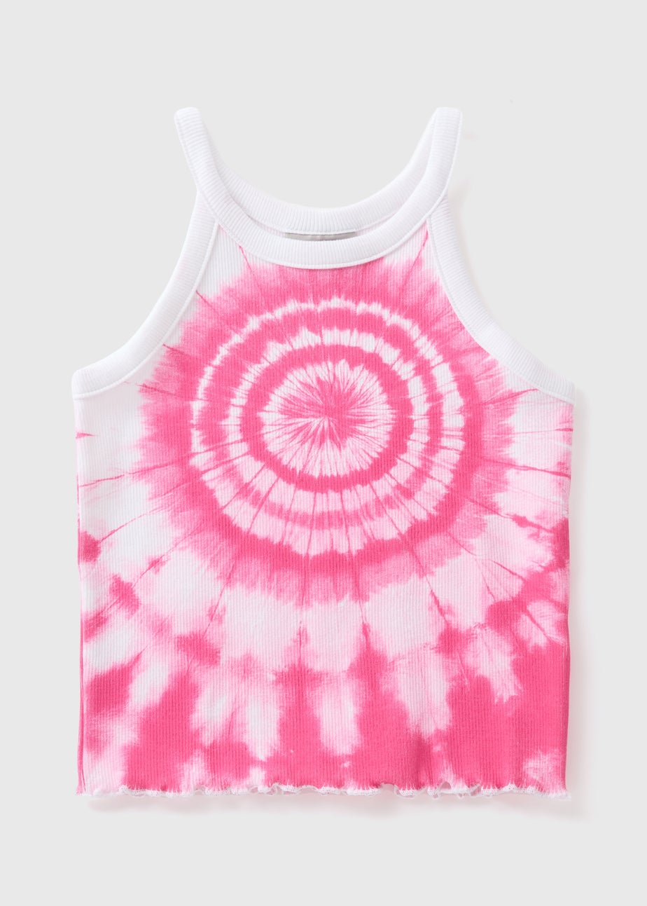 Girls Pink Tie Dye Vest (7-15yrs)